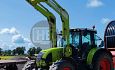 Tractor met frees-spitcombinaie