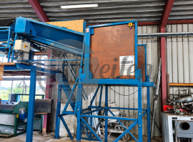 Automatische aanvoer met ontsmettingsband