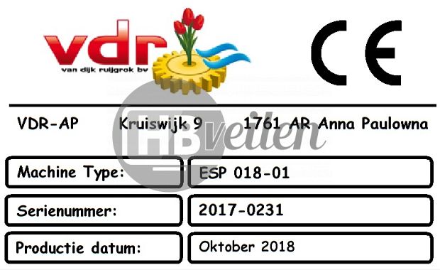 Spoelmachine (export / planten / pioenenspoeler)