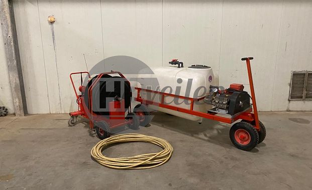 Spuitwagen met haspel