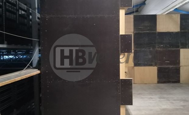 Droogwand, 1 breed, 4 hoog