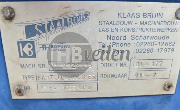 Kantelbak / Kantelcontainer