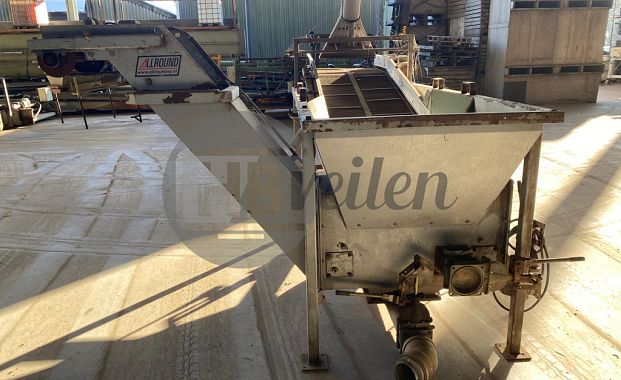 Spoelmachine kluitenscheider