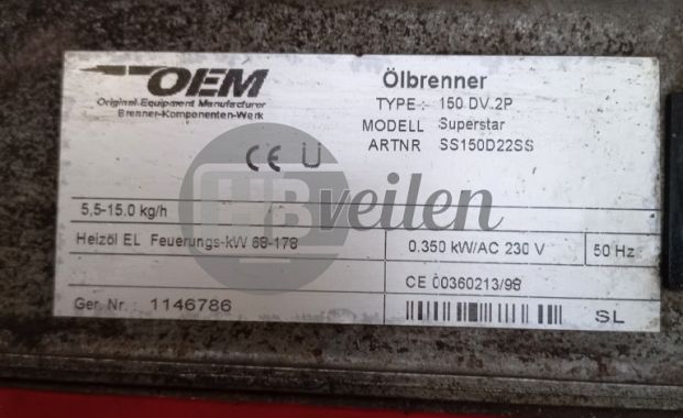 Branderhuis met brander