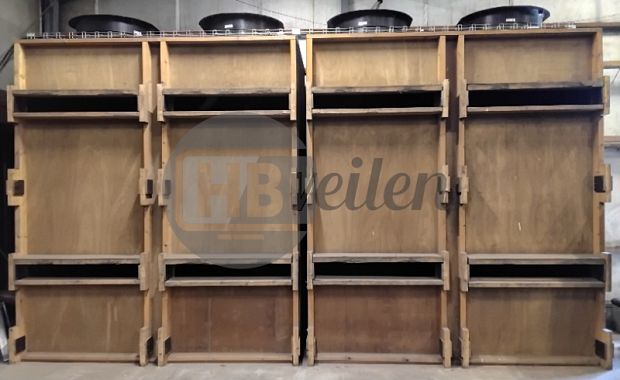 Droogwand, 2 breed, 4 hoog