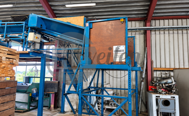 Automatische aanvoer met ontsmettingsband